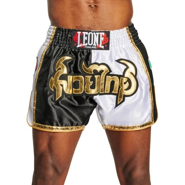 Leone SIAM thai box nadrág fekete-fehér